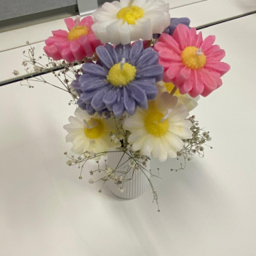 Candle Pastel Daisy Candle Bouquet (Sml)