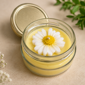 Candle Yellow Jam Jar Candle