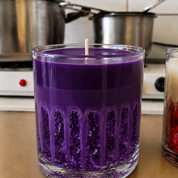 Candle Purple Crystal Drip Candle (Gel)