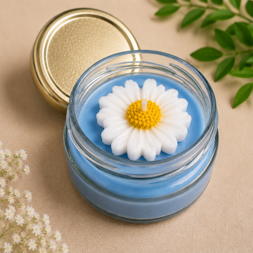 Candle Blue Jam Jar Candle