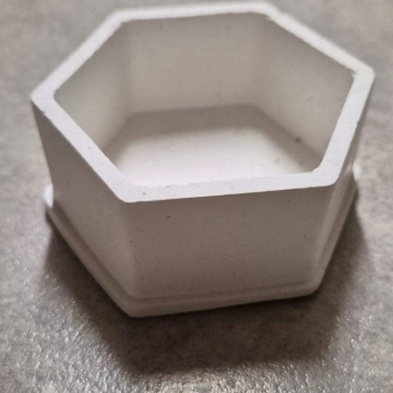 Gypsum Hexagon Pot Blank / Container (Med)