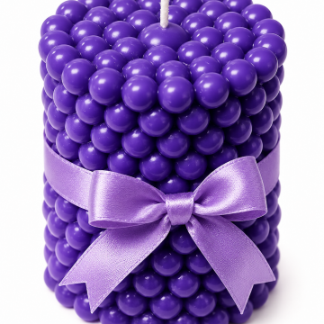 Candle Purple Bubble Candle (Med)